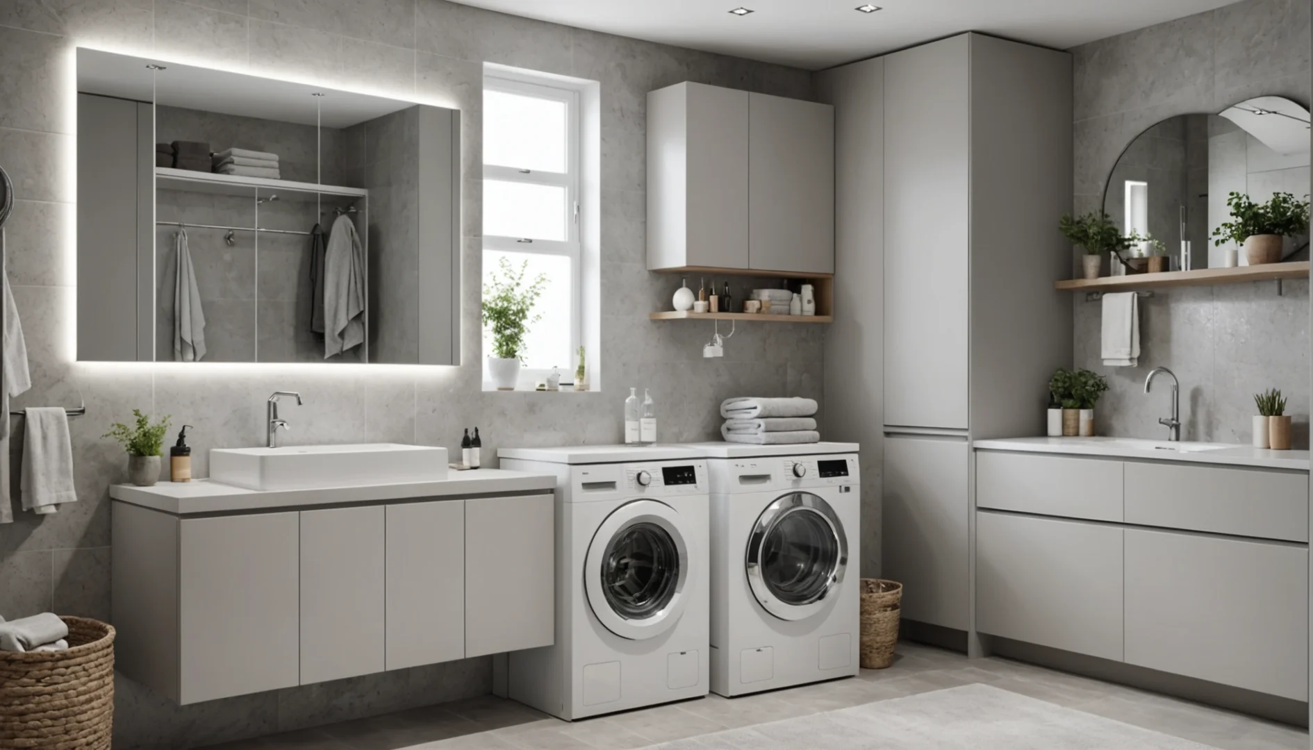 lave linge salle de bain