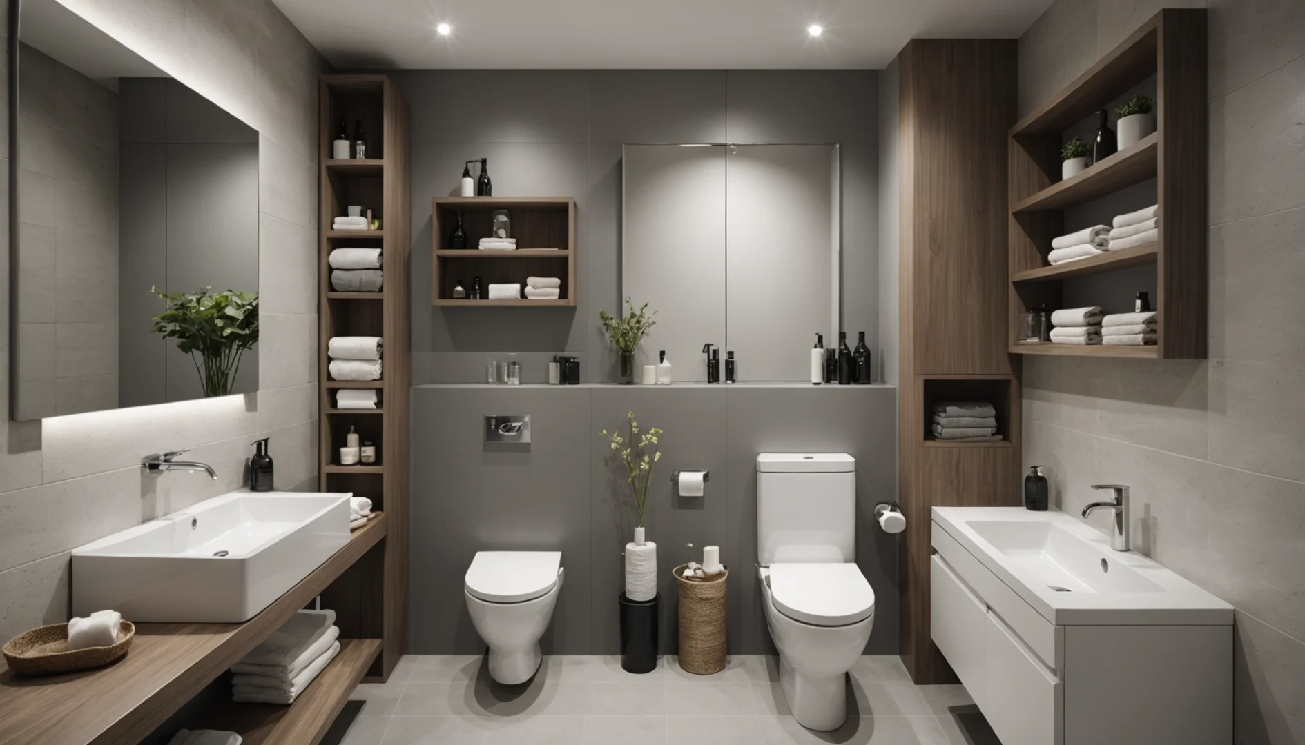plan pour mini WC invité de 1 m²