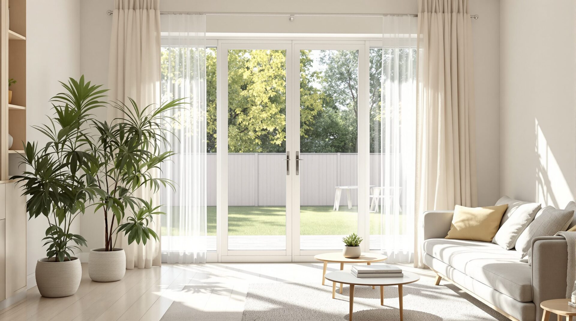 comment aménager un salon avec porte fenêtre