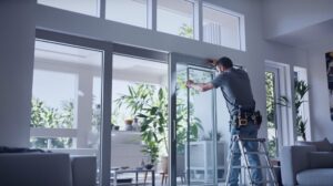 installation baie vitrée