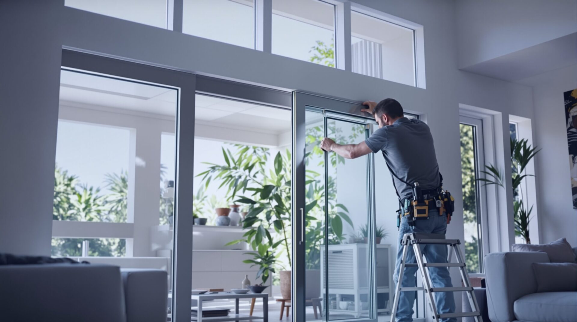 installation baie vitrée