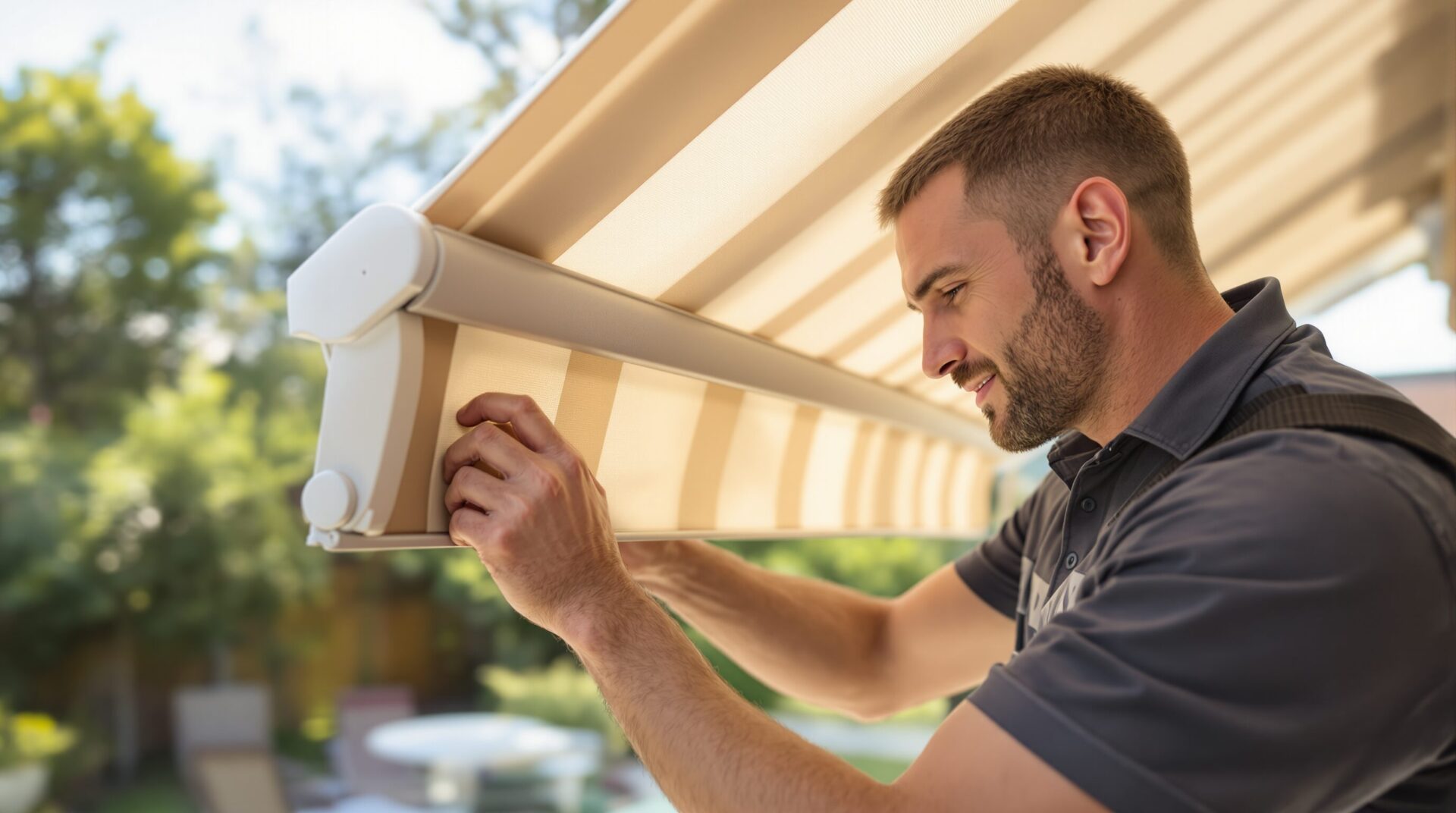 store banne bloqué ouvert